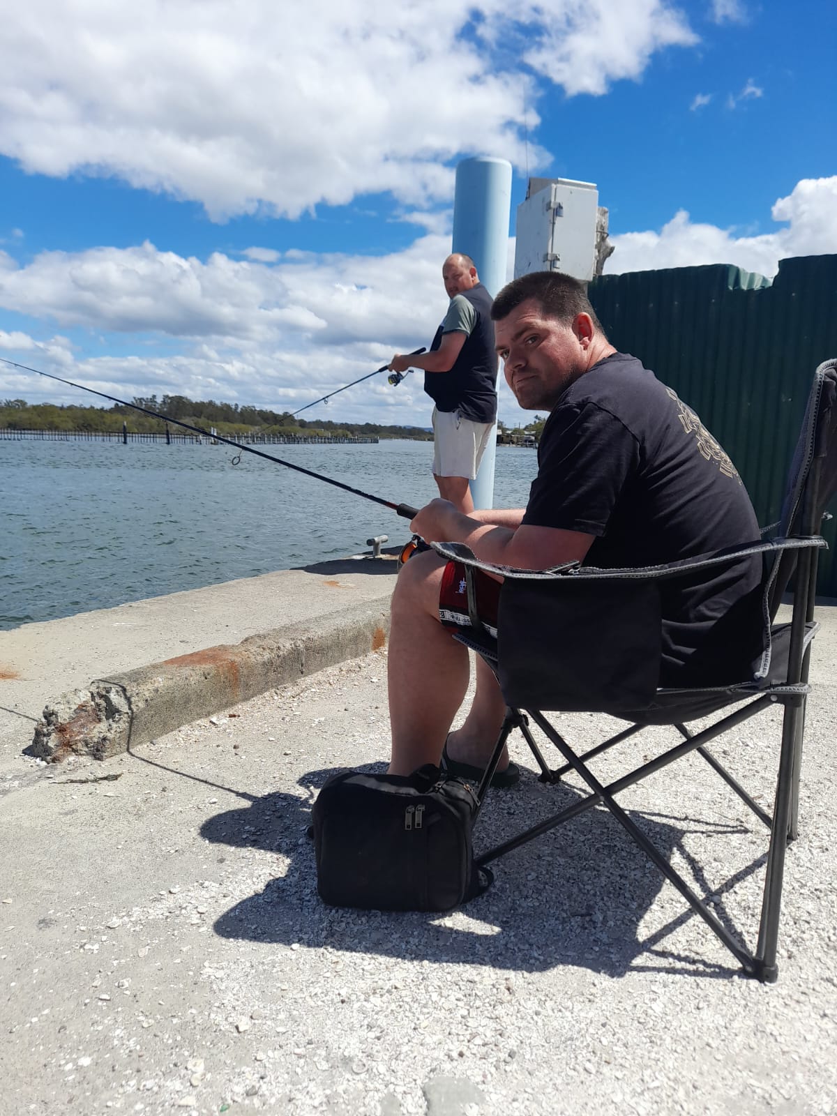Residents fishing together